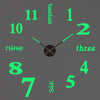 Large round Mirror Wall Clock DIY Self Adhesive Wall Clock