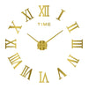 Large round Mirror Wall Clock DIY Self Adhesive Wall Clock