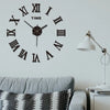 Large round Mirror Wall Clock DIY Self Adhesive Wall Clock
