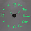 Large round Mirror Wall Clock DIY Self Adhesive Wall Clock
