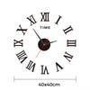 Large round Mirror Wall Clock DIY Self Adhesive Wall Clock