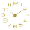 Large round Mirror Wall Clock DIY Self Adhesive Wall Clock