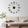 Large round Mirror Wall Clock DIY Self Adhesive Wall Clock