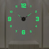 Large round Mirror Wall Clock DIY Self Adhesive Wall Clock