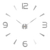 Large round Mirror Wall Clock DIY Self Adhesive Wall Clock
