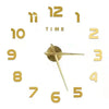 Large round Mirror Wall Clock DIY Self Adhesive Wall Clock