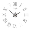 Large round Mirror Wall Clock DIY Self Adhesive Wall Clock