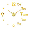 Large round Mirror Wall Clock DIY Self Adhesive Wall Clock