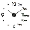 Large round Mirror Wall Clock DIY Self Adhesive Wall Clock