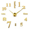 Large round Mirror Wall Clock DIY Self Adhesive Wall Clock