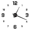 Large round Mirror Wall Clock DIY Self Adhesive Wall Clock
