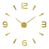 Large round Mirror Wall Clock DIY Self Adhesive Wall Clock