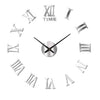Large round Mirror Wall Clock DIY Self Adhesive Wall Clock
