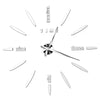 Large round Mirror Wall Clock DIY Self Adhesive Wall Clock