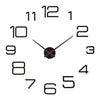 Large round Mirror Wall Clock DIY Self Adhesive Wall Clock