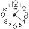 Large round Mirror Wall Clock DIY Self Adhesive Wall Clock