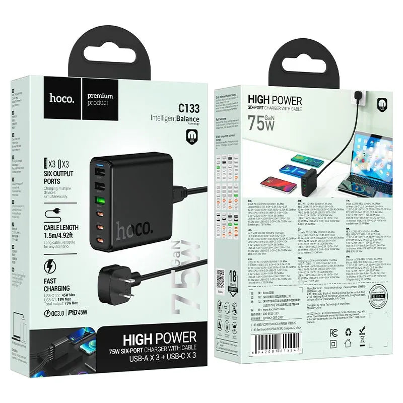 Hoco - GaN Six-Port Fast Charger