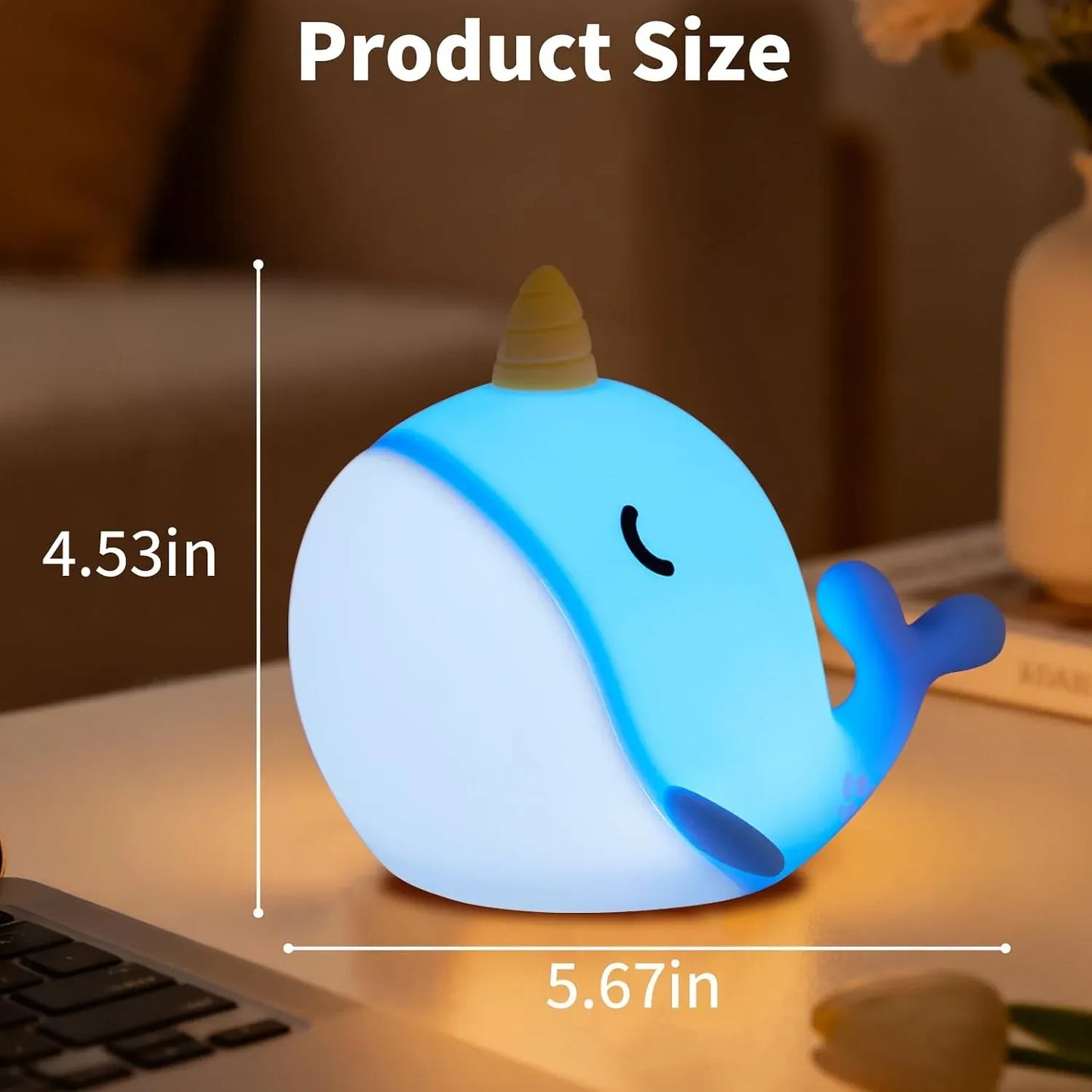 Narwhal Silicone Night Light
